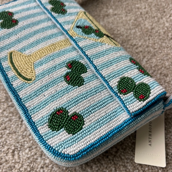Anthropologie Olive Martini Beaded Bag - Picture 3 of 4